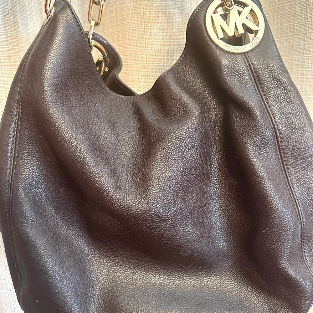 Michael Kors Brown Leather Shoulder Bag - Picture 4 of 11